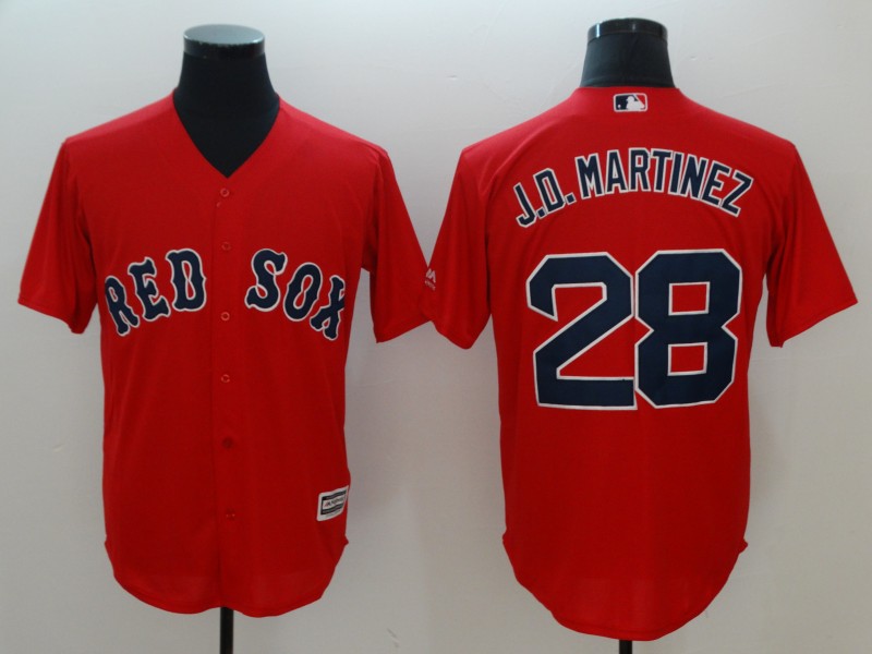 Red Sox #28 J.D. Martinez Red Cool Base Jersey Red Sox #28 J.D. Martinez Red Cool Base Jersey