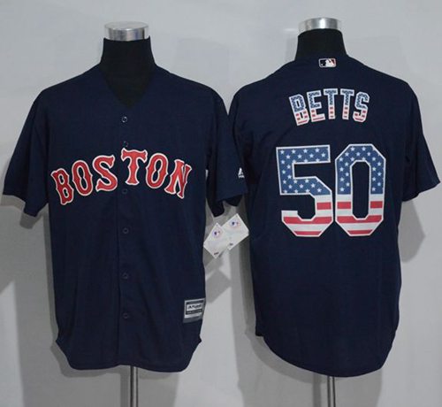 Red Sox #50 Mookie Betts Navy Blue USA Flag Fashion Stitched MLB Jersey Red Sox #50 Mookie Betts Navy Blue USA Flag Fashion Stitched MLB Jersey