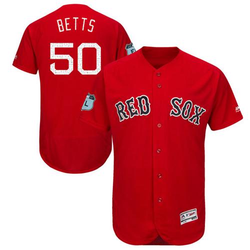 Red Sox #50 Mookie Betts Red 2017 Spring Training Authentic FlexBase Stitched MLB Jersey Red Sox #50 Mookie Betts Red 2017 Spring Training Authentic FlexBase Stitched MLB Jersey