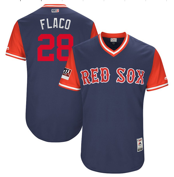 Red Sox 28 J.D. Martinez Flaco Navy 2018 Players' Weekend Authentic Team Jersey Red Sox 28 J.D. Martinez Flaco Navy 2018 Players' Weekend Authentic Team Jersey