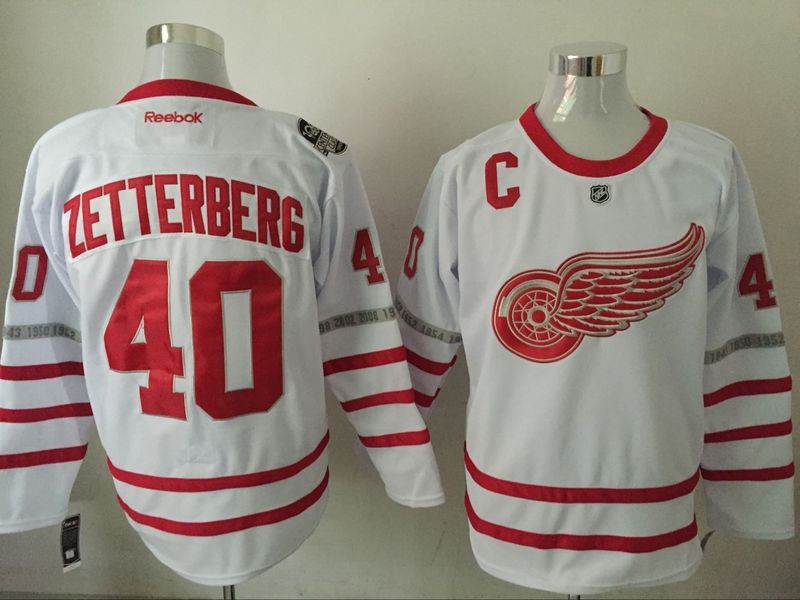 Red Wings 40 Henrik Zetterberg White 2017 Centennial Classic Reebok Jersey Red Wings 40 Henrik Zetterberg White 2017 Centennial Classic Reebok Jersey