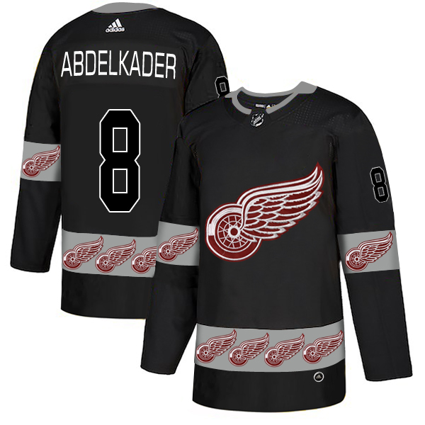 Red Wings 8 Justin Abdelkader Black Team Logos Fashion Adidas Jersey Red Wings 8 Justin Abdelkader Black Team Logos Fashion Adidas Jersey