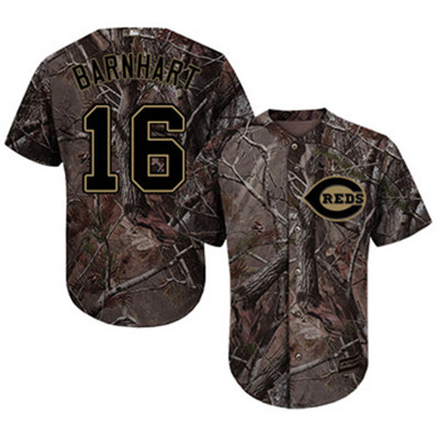 Reds #16 Tucker Barnhart Camo Realtree Collection Cool Base Stitched Baseball Jersey Reds #16 Tucker Barnhart Camo Realtree Collection Cool Base Stitched Baseball Jersey