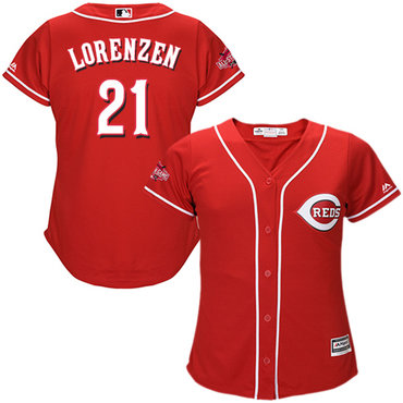 Reds #21 Michael Lorenzen Red Alternate Women's Stitched MLB Jersey Reds #21 Michael Lorenzen Red Alternate Women's Stitched MLB Jersey