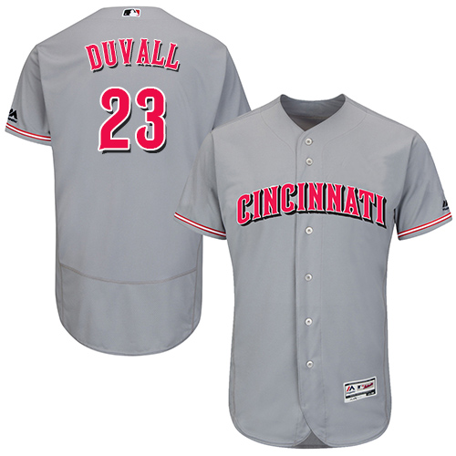 Reds #23 Adam Duvall Grey Flexbase Authentic Collection Stitched Baseball Jersey Reds #23 Adam Duvall Grey Flexbase Authentic Collection Stitched Baseball Jersey