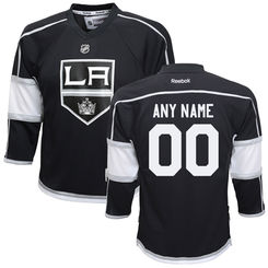 Reebok Los Angeles Kings Youth Replica Home Custom Jersey - Black Reebok Los Angeles Kings Youth Replica Home Custom Jersey - Black