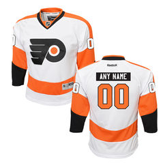 Reebok Philadelphia Flyers Youth Replica Away Custom Jersey - White Reebok Philadelphia Flyers Youth Replica Away Custom Jersey - White