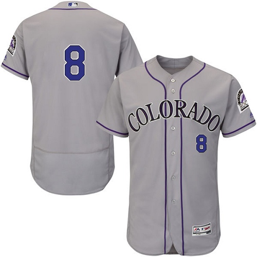 Rockies #8 Gerardo Parra Grey Flexbase Authentic Collection Stitched Baseball Jersey Rockies #8 Gerardo Parra Grey Flexbase Authentic Collection Stitched Baseball Jersey