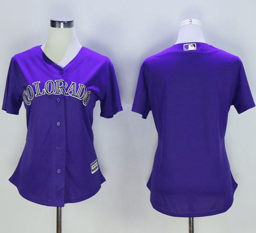Rockies Blank Purple Women's Alternate Stitched MLB Jersey Rockies Blank Purple Women's Alternate Stitched MLB Jersey