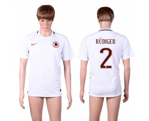 Roma #16 De Rossi Home Long Sleeves Soccer Club Jersey Roma #16 De Rossi Home Long Sleeves Soccer Club Jersey