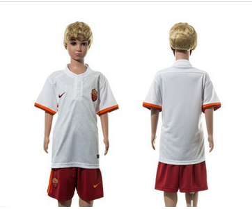 Roma Blank Away Kid Soccer Club Jersey