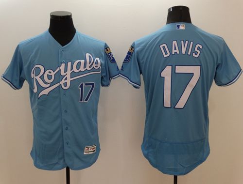 Royals #17 Wade Davis Light Blue Flexbase Authentic Collection Stitched MLB Jersey Royals #17 Wade Davis Light Blue Flexbase Authentic Collection Stitched MLB Jersey