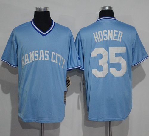 Royals #35 Eric Hosmer Light Blue Cooperstown Stitched MLB Jersey Royals #35 Eric Hosmer Light Blue Cooperstown Stitched MLB Jersey