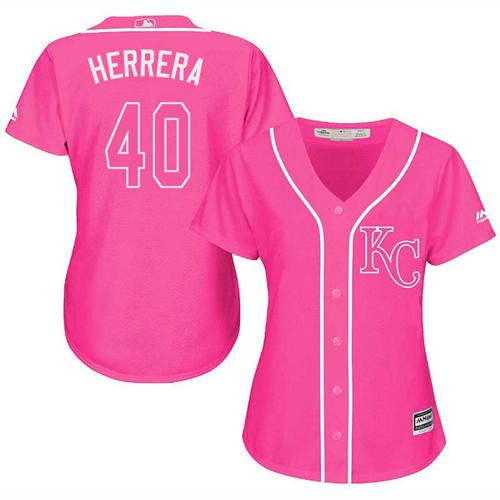 Royals #40 Kelvin Herrera Pink Fashion Women's Stitched MLB Jersey Royals #40 Kelvin Herrera Pink Fashion Women's Stitched MLB Jersey