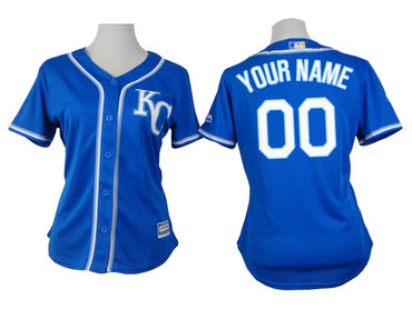 Royals Light Blue Cutomized Women New Cool Base Jersey Royals Light Blue Cutomized Women New Cool Base Jersey