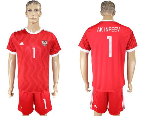 Russia #1 Akinfeev Federation Cup Home Soccer Country Jersey Russia #1 Akinfeev Federation Cup Home Soccer Country Jersey