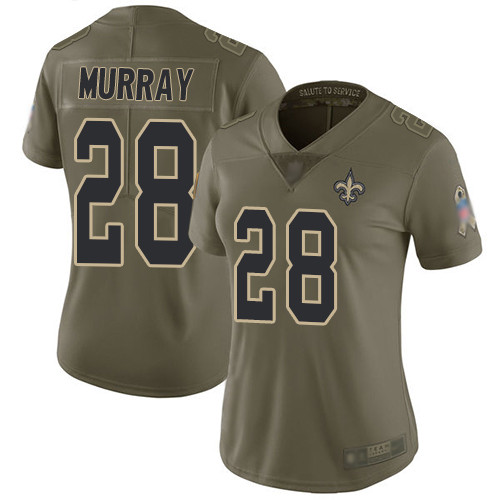 Saints #28 Latavius Murray Olive Women's Stitched Football Limited 2017 Salute to Service Jersey Saints #28 Latavius Murray Olive Women's Stitched Football Limited 2017 Salute to Service Jersey
