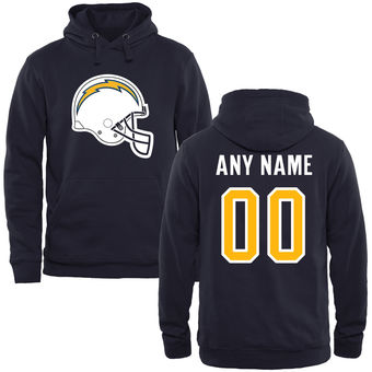 San Diego Chargers Navy Custom Name & Number Helmet Pullover Hoodie San Diego Chargers Navy Custom Name & Number Helmet Pullover Hoodie
