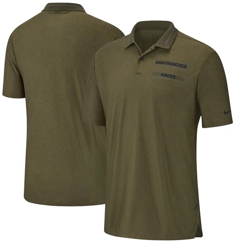 San Francisco 49ers Nike Salute to Service Sideline Polo Olive San Francisco 49ers Nike Salute to Service Sideline Polo Olive