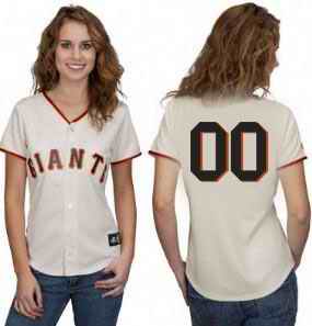 San Francisco Giants Blank Cream Women Custom Jerseys San Francisco Giants Blank Cream Women Custom Jerseys