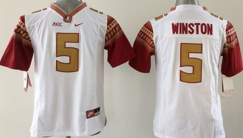 Seminoles #5 Jameis Winston White Limited Stitched Youth NCAA Jersey Seminoles #5 Jameis Winston White Limited Stitched Youth NCAA Jersey