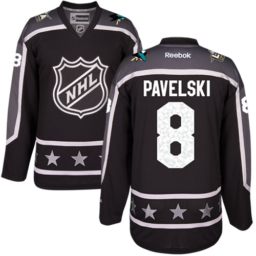 Sharks #8 Joe Pavelski Black 2017 All-Star Pacific Division Stitched NHL Jersey Sharks #8 Joe Pavelski Black 2017 All-Star Pacific Division Stitched NHL Jersey