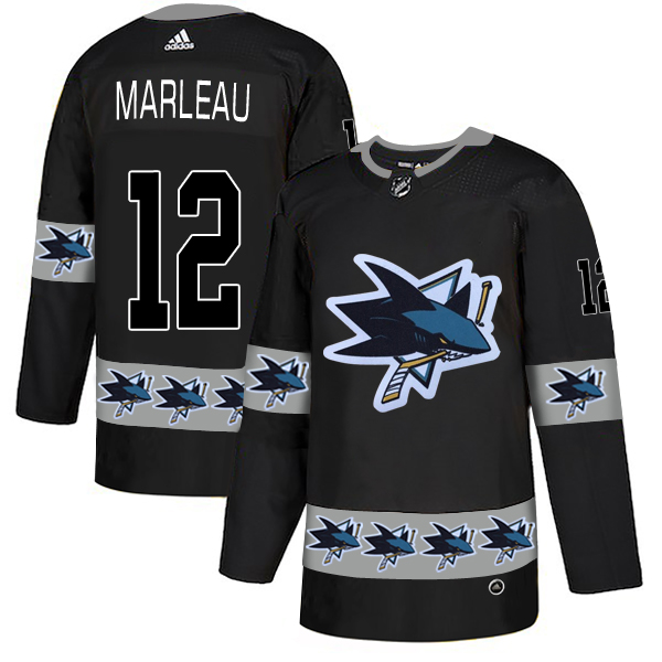 Sharks 12 Patrick Marleau Black Team Logos Fashion Adidas Jersey Sharks 12 Patrick Marleau Black Team Logos Fashion Adidas Jersey