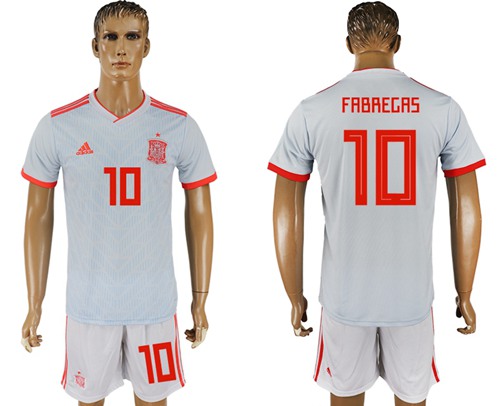 Spain #10 Fabregas Away Soccer Country Jersey Spain #10 Fabregas Away Soccer Country Jersey