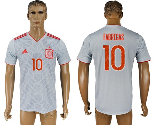 Spain #10 Fabregas Away Soccer Country Jersey Spain #10 Fabregas Away Soccer Country Jersey