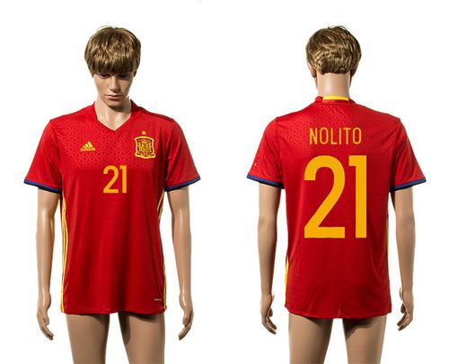 Spain #14 Fernandez Home Soccer Country Jersey Spain #14 Fernandez Home Soccer Country Jersey