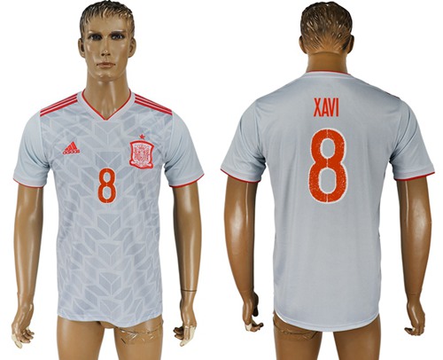 Spain #8 Xavi Away Soccer Country Jersey Spain #8 Xavi Away Soccer Country Jersey