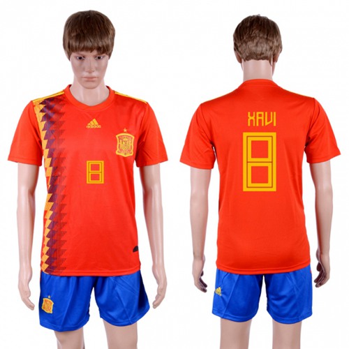 Spain #8 Xavi Home Soccer Country Jersey Spain #8 Xavi Home Soccer Country Jersey
