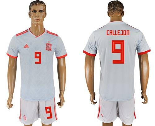 Spain #9 Callejon Away Soccer Country Jersey Spain #9 Callejon Away Soccer Country Jersey
