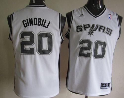 Spurs #20 Manu Ginobili White Youth Stitched NBA Jersey Spurs #20 Manu Ginobili White Youth Stitched NBA Jersey