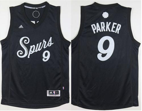 Spurs #9 Tony Parker Black 2016-2017 Christmas Day Stitched NBA Jersey Spurs #9 Tony Parker Black 2016-2017 Christmas Day Stitched NBA Jersey