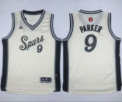 Spurs #9 Tony Parker Cream 2015-2016 Christmas Day Youth Stitched NBA Jersey Spurs #9 Tony Parker Cream 2015-2016 Christmas Day Youth Stitched NBA Jersey