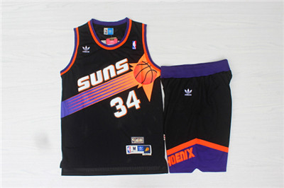 Suns 34 Charles Barkley Black Hardwood Classics Jersey(With Shorts) Suns 34 Charles Barkley Black Hardwood Classics Jersey(With Shorts)