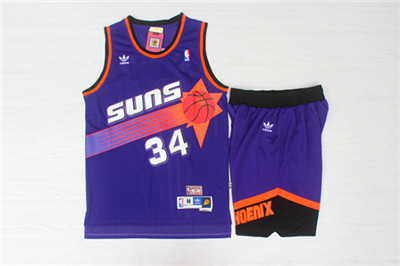 Suns 34 Charles Barkley Purple Hardwood Classics Jersey(With Shorts) Suns 34 Charles Barkley Purple Hardwood Classics Jersey(With Shorts)