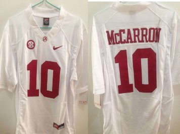 Alabama Crimson Tide 10 A.J McCarron White College Football Limited NCAA Jerseys Alabama Crimson Tide 10 A.J McCarron White College Football Limited NCAA Jerseys