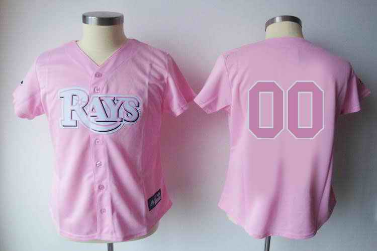 Tampa Bay Rays Blank Pink Women Custom Jerseys Tampa Bay Rays Blank Pink Women Custom Jerseys