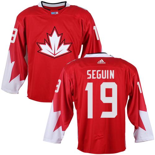 Team CA. #19 Tyler Seguin Red 2016 World Cup Stitched NHL Jersey