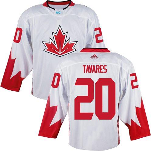 Team CA. #20 John Tavares White 2016 World Cup Stitched NHL Jersey