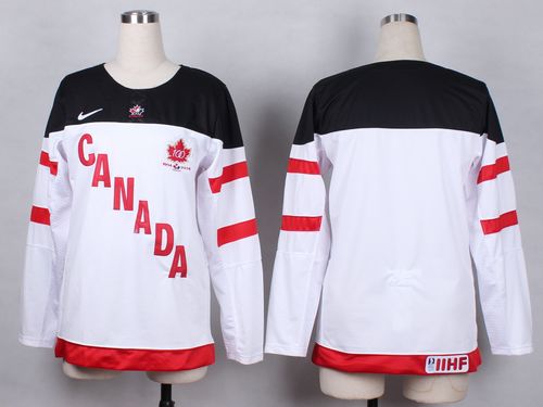Team Canada Blank White 100th Anniversary Women's Stitched NHL Jersey Team Canada Blank White 100th Anniversary Women's Stitched NHL Jersey