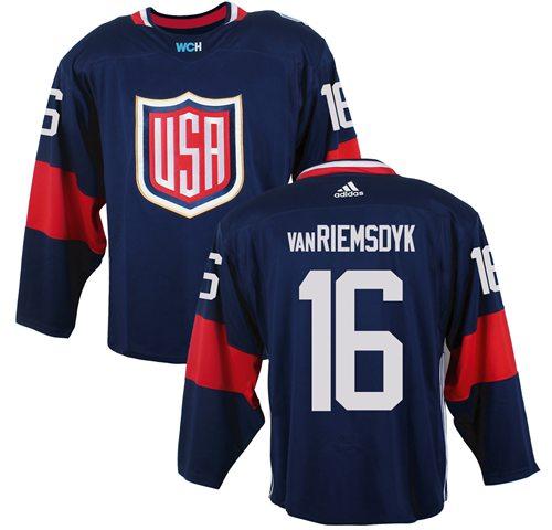 Team USA #16 James van Riemsdyk Navy Blue 2016 World Cup Stitched Youth NHL Jersey Team USA #16 James van Riemsdyk Navy Blue 2016 World Cup Stitched Youth NHL Jersey