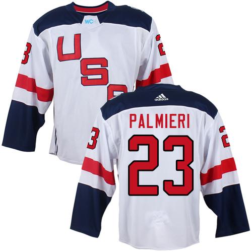Team USA #23 Kyle Palmieri White 2016 World Cup Stitched NHL Jersey