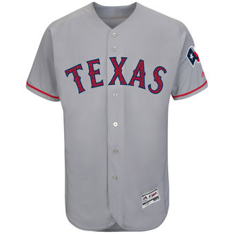 Texas Rangers Majestic Fashion Stars & Stripes FlexBase Jersey - Gray Texas Rangers Majestic Fashion Stars & Stripes FlexBase Jersey - Gray
