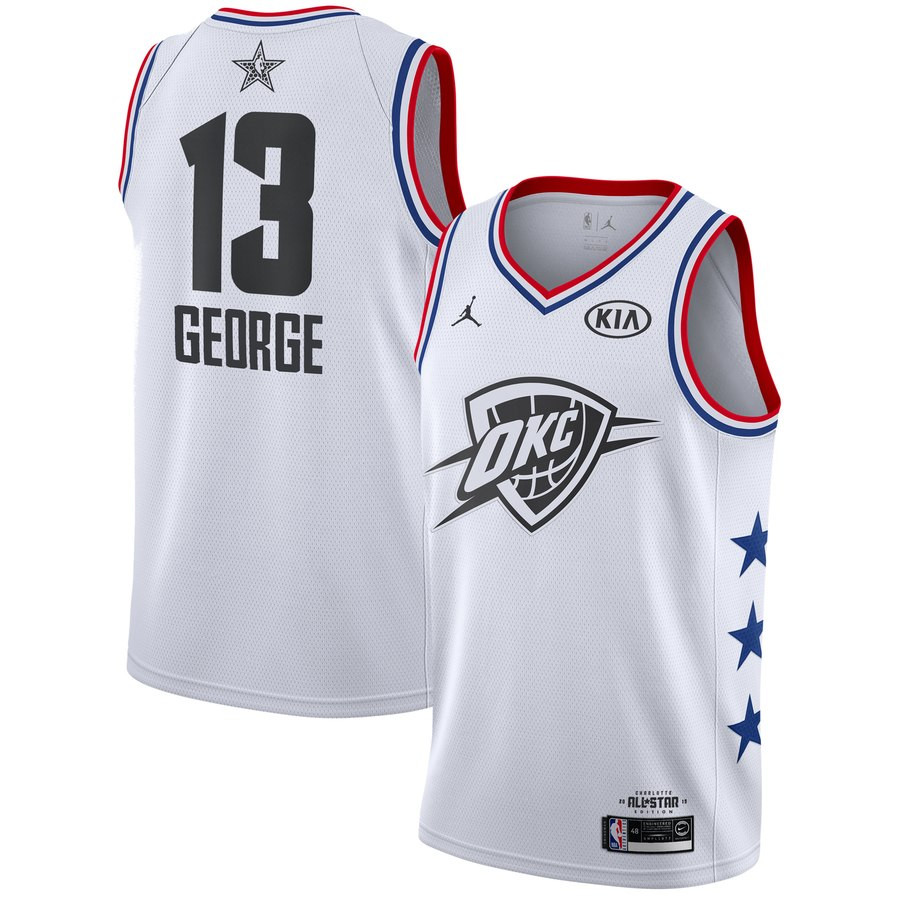 Thunder 13 Paul George White 2019 NBA All-Star Game Jordan Brand Swingman Jersey Thunder 13 Paul George White 2019 NBA All-Star Game Jordan Brand Swingman Jersey