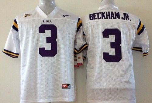 Tigers #3 Odell Beckham Jr White Stitched Youth NCAA Jersey Tigers #3 Odell Beckham Jr White Stitched Youth NCAA Jersey