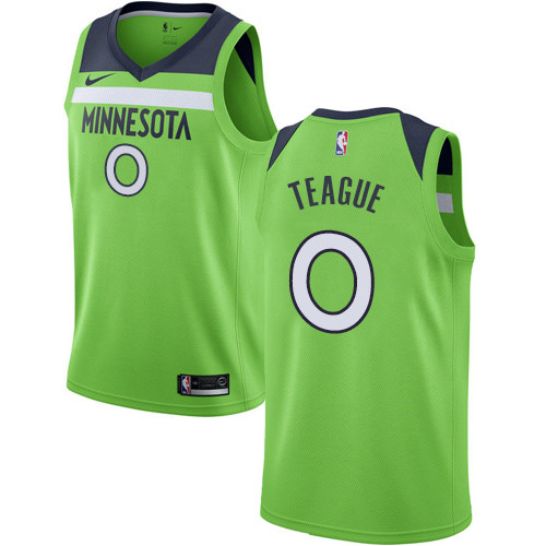Timberwolves #0 Jeff Teague Green Youth Basketball Swingman Statement Edition Jersey