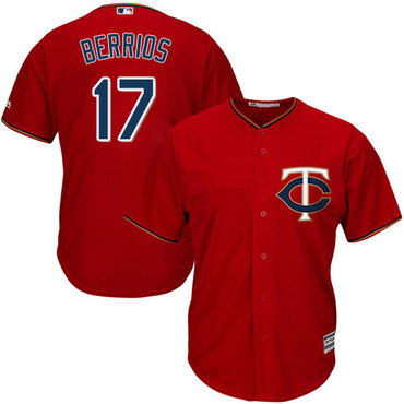Twins #17 Jose Berrios Red Cool Base Stitched Youth MLB Jersey Twins #17 Jose Berrios Red Cool Base Stitched Youth MLB Jersey